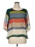 Bobeau 100% Polyester Color Block Green 3/4 Sleeve Blouse Size XL - photo 1