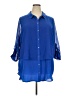 Lane Bryant 100% Polyester Blue 3/4 Sleeve Blouse Size 22 - 24 Plus - photo 1