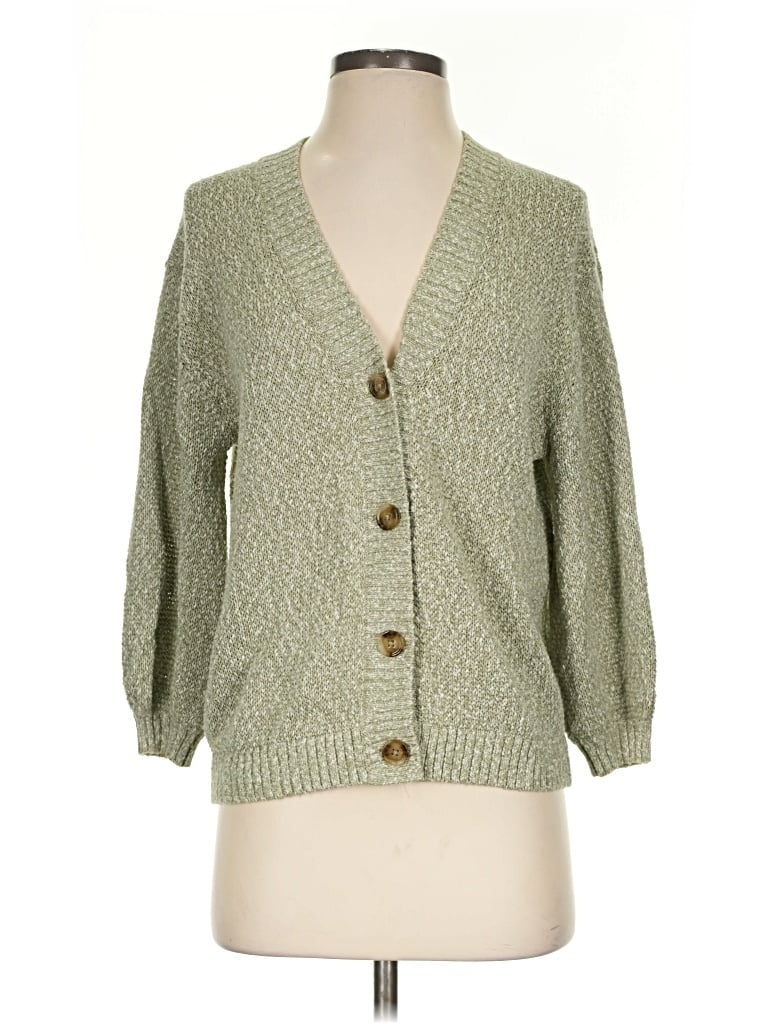 Pre-owned Ann Taylor Loft Cardigan Sweater In Green