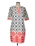 Studio One Graphic Orange Casual Dress Size 12 - photo 1