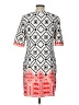 Studio One Graphic Orange Casual Dress Size 12 - photo 2