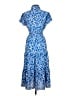 Max Studio 100% Polyester Paisley Blue Casual Dress Size L (estimated) - photo 2