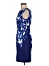 Ann Taylor 100% Polyester Graphic Blue Cocktail Dress Size 6 - photo 5