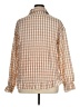 Unbranded 100% Polyester Checkered-gingham Tan Long Sleeve Blouse Size XL - photo 2