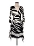 Diane von Furstenberg 100% Polyester Animal Print Silver Cocktail Dress Size 8 - photo 1