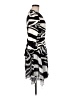 Diane von Furstenberg 100% Polyester Animal Print Silver Cocktail Dress Size 8 - photo 4