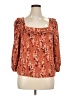 Garnet Hill Orange 3/4 Sleeve Blouse Size XL - photo 1