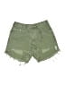 ONETEASPOON 100% Baumwolle Green Denim Shorts Size 25 waist - photo 1
