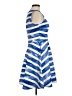 Apt. 9 Stripes Blue Cocktail Dress Size 8 - photo 4