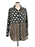 Tolani Collection Print Black Long Sleeve Blouse Size 1X - photo 1