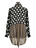 Tolani Collection Print Black Long Sleeve Blouse Size 1X - photo 2