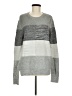Express Outlet 100% Cotton Color Block Gray Pullover Sweater Size M - photo 1