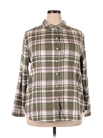 Gap 3/4 Sleeve Button-Down Shirt (view 1)