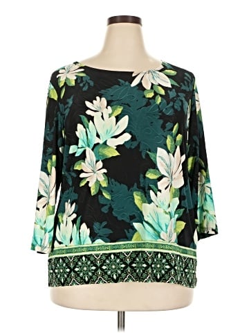 JM Collection 3/4 Sleeve Blouse (view 1)