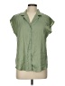 PREMISE 100% Polyester Green Short Sleeve Blouse Size L - photo 1