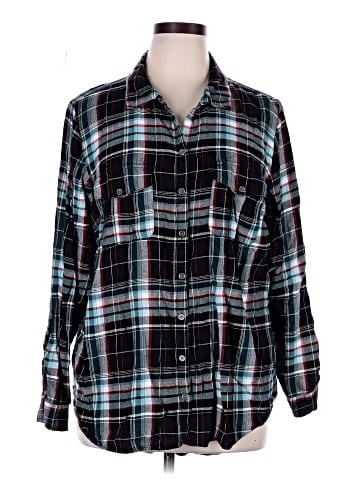 New Directions Long Sleeve Button-Down Shirt (view 1)