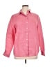 Talbots 100% Linen Pink Long Sleeve Button-Down Shirt Size 16 - photo 1