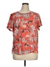 Spense 100% Polyester Orange Short Sleeve Blouse Size XL - photo 1