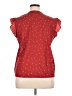 Unbranded 100% Polyester Polka Dots Red Short Sleeve Blouse Size XL - photo 2
