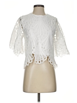 Blue Tassel 3/4 Sleeve Blouse