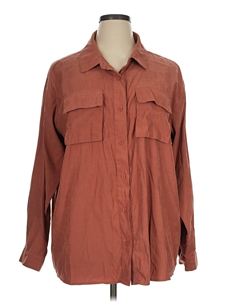 Pre-owned Missguided Long Sleeve Blouse In Brown