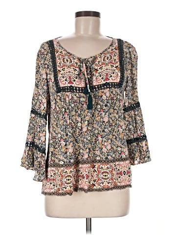 One World 3/4 Sleeve Blouse (view 1)
