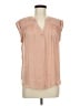 Maison d' Amelie 100% Polyester Tan Short Sleeve Blouse Size M - photo 1