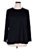 Lands' End Solid Black 3/4 Sleeve T-Shirt Size 2X - photo 1