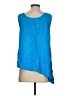 Escapada 100% Rayon Blue Sleeveless T-Shirt Size S - photo 2
