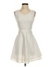 Assorted Brands Solid Ivory Cocktail Dress Size S - photo 1