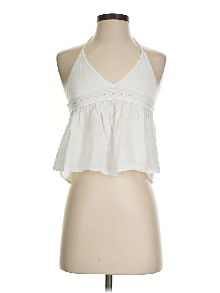 Pre-owned Unbranded Sleeveless Blouse In White