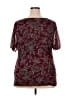 Attention Burgundy Short Sleeve Blouse Size 2X - photo 2