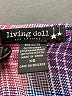 Living Doll 100% Polyester Plaid Pink Blue Long Sleeve Blouse Size XS - photo 7