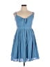 Torrid 100% Cotton Solid Blue Casual Dress Size Med Plus (00) - photo 1