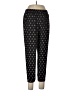 About A Girl 100% Polyester Print Black Casual Pants Size L - photo 1