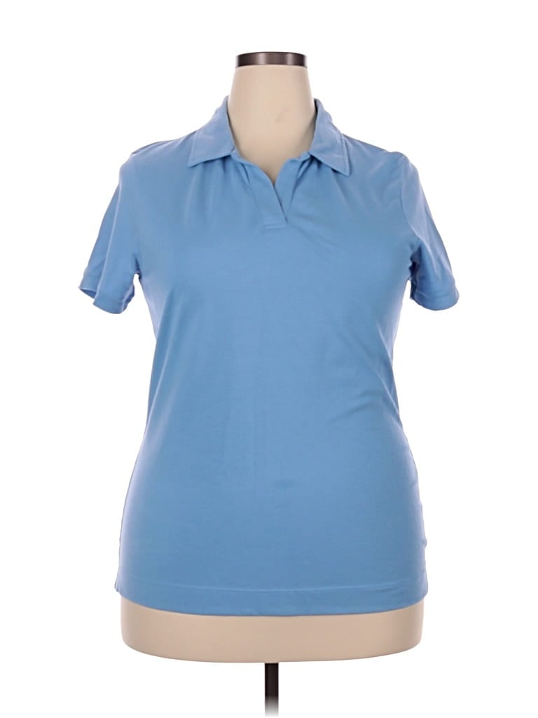 Pre-owned Cutter & Buck Short Sleeve Polo Shirt In Blue