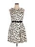 Jessica Howard 100% Polyester Polka Dots Ivory Cocktail Dress Size 14 (petite) - photo 1