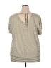 Faded Glory Stripes Ivory Short Sleeve Top Size 2X - photo 2