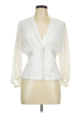 White House Black Market 3/4 Sleeve Blouse (view 1)