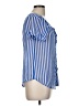 Old Navy 100% Polyester Stripes Blue Short Sleeve Blouse Size M - photo 4