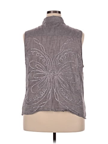 Cj Banks Sleeveless Button-Down Shirt (view 2)