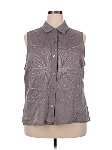 Cj Banks Sleeveless Button-Down Shirt (view 1)