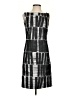 Max Mara 100% Cupro Graphic Gray Cocktail Dress Size 6 - photo 1