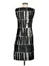 Max Mara 100% Cupro Graphic Gray Cocktail Dress Size 6 - photo 2
