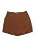 Unbranded 100% Polyester Solid Brown Shorts Size L - photo 1