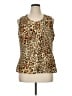 Milano 100% Polyester Brown Sleeveless Blouse Size XL - photo 1
