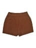 Unbranded 100% Polyester Solid Brown Shorts Size L - photo 2