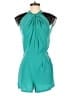 LovPosh 100% Polyester Color Block Teal Romper Size S - photo 1