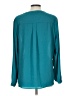 Adrianna Papell 100% Polyester Solid Teal Long Sleeve Blouse Size L - photo 2