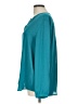 Adrianna Papell 100% Polyester Solid Teal Long Sleeve Blouse Size L - photo 5